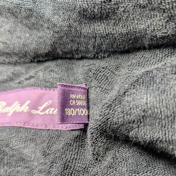 Ralph Lauren Purple Label Terry-Cloth Camp Shirt Navy Men’s L Short Sleeve - Picture 9 of 15